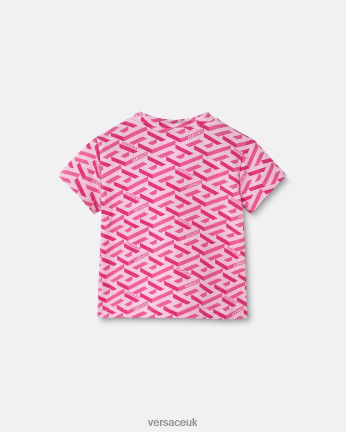 Children Versace La Greca Baby T-Shirt 6D2D061874 Pink Clothing