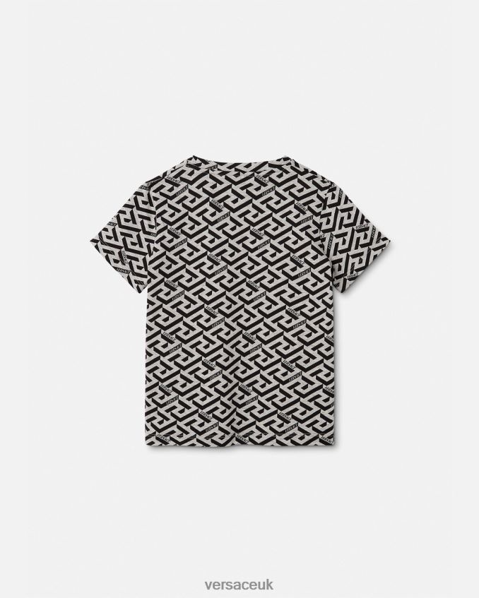 Children Versace La Greca T-Shirt 6D2D062115 Gray & Print Clothing