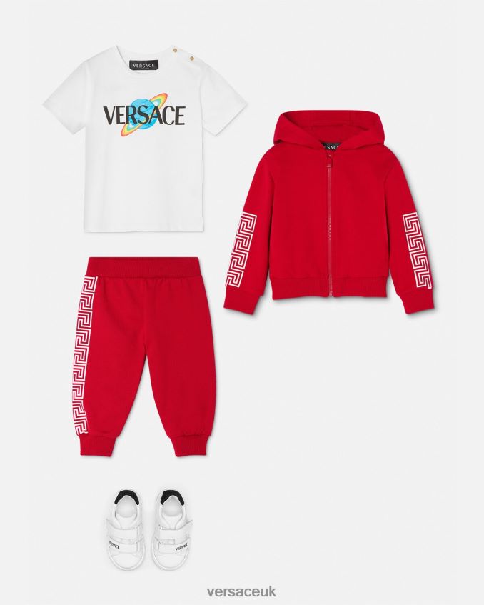 Children Versace Logo Baby T-Shirt 6D2D061883 White & Print Clothing