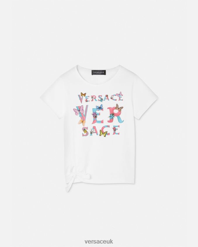 Children Versace Logo T-Shirt 6D2D061931 White & Print Clothing