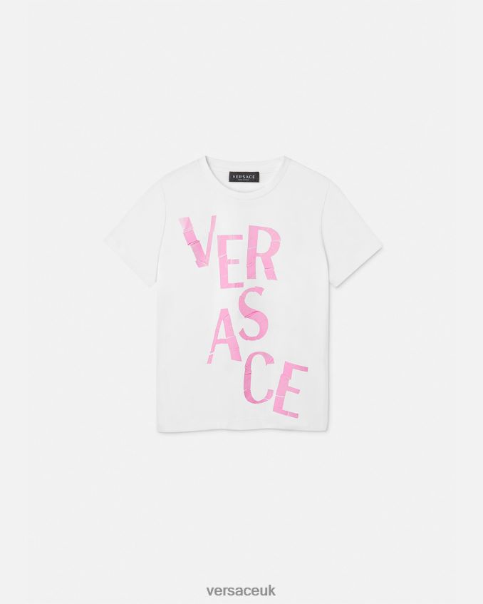 Children Versace Logo T-Shirt 6D2D062012 Light Pink Clothing
