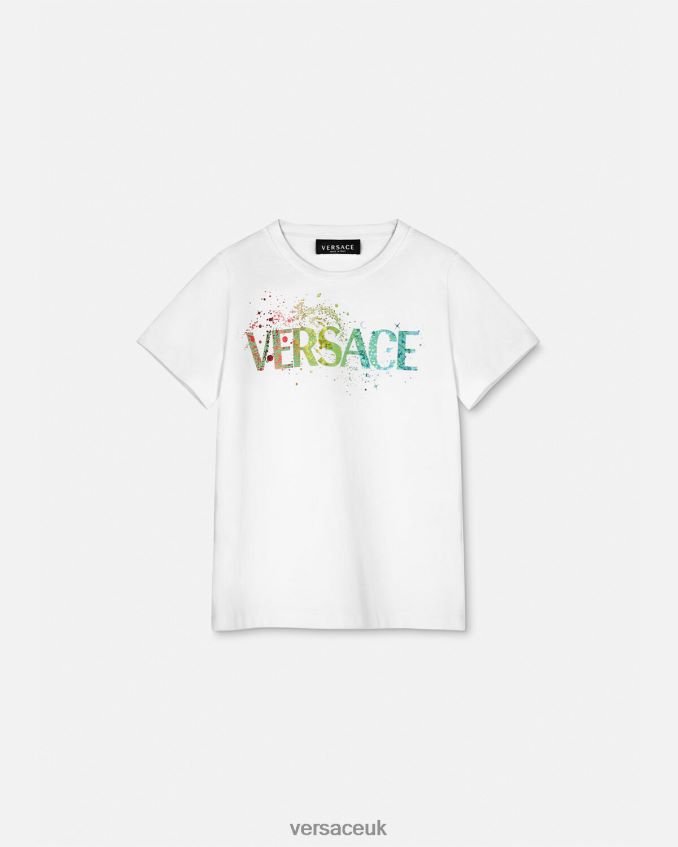 Children Versace Logo T-Shirt 6D2D062094 Blue Clothing