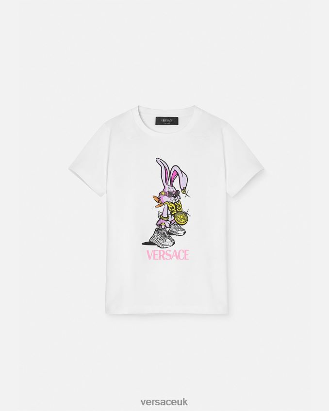 Children Versace Lunar New Year Rabbit T-Shirt 6D2D061990 Pink Clothing