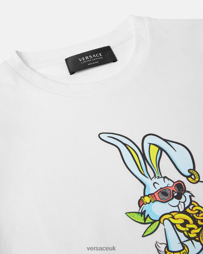 Children Versace Lunar New Year Rabbit T-Shirt 6D2D061991 Blue Clothing