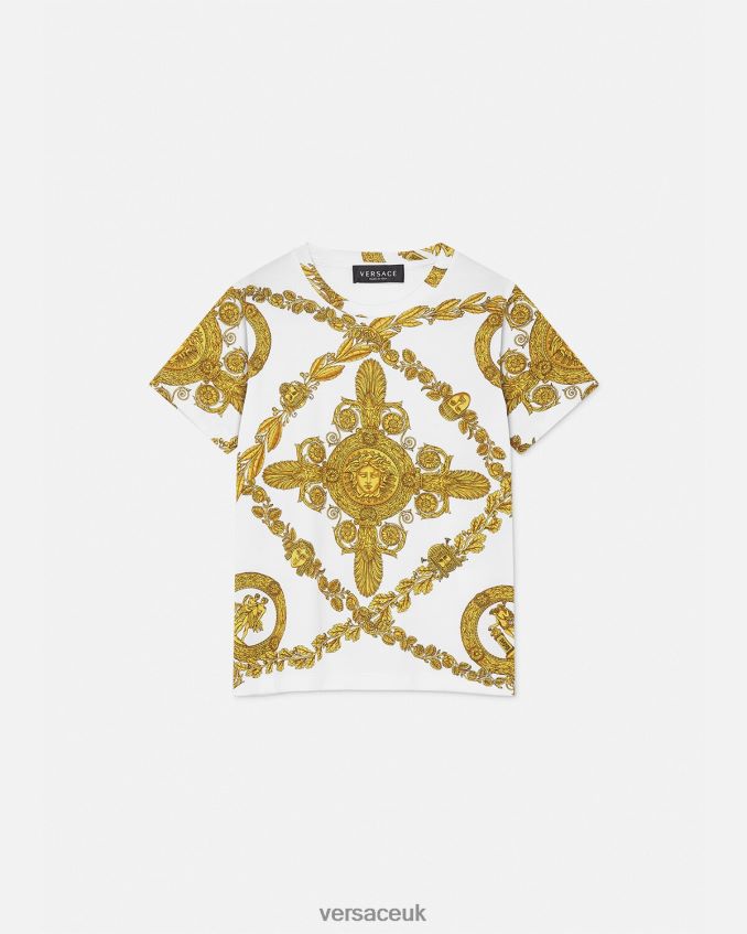 Children Versace Maschera Baroque T-Shirt 6D2D062124 Print Clothing
