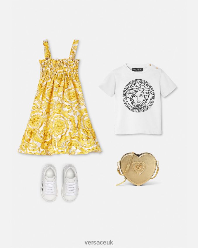 Children Versace Medusa Baby T-Shirt 6D2D061863 Black & White Clothing