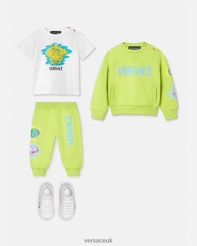 Children Versace Medusa Logo Baby T-Shirt 6D2D061914 White & Print Clothing