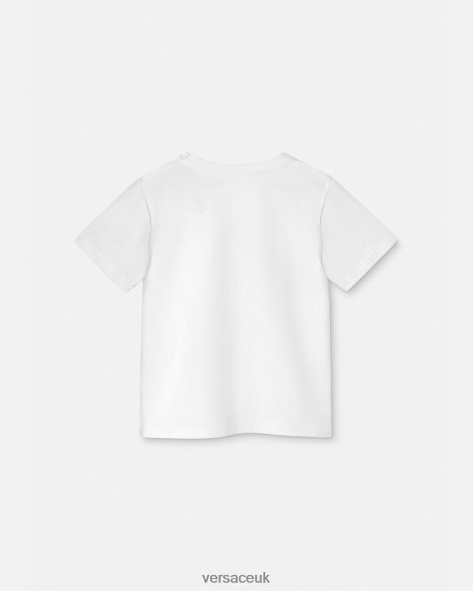 Children Versace Medusa Logo Baby T-Shirt 6D2D061914 White & Print Clothing