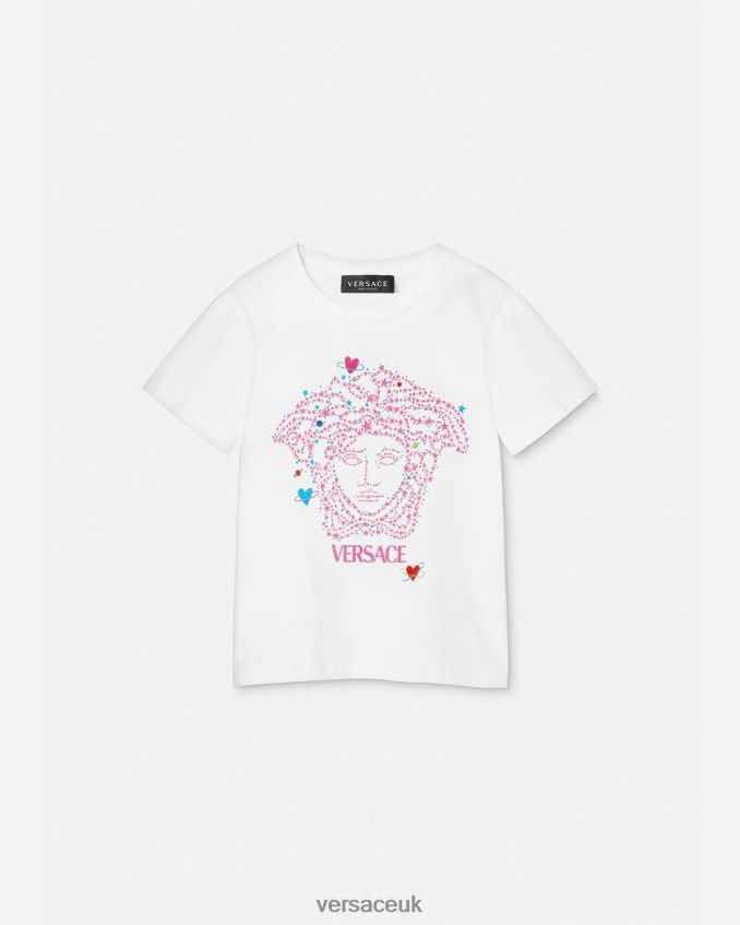Children Versace Medusa T-Shirt 6D2D061946 White & Print Clothing