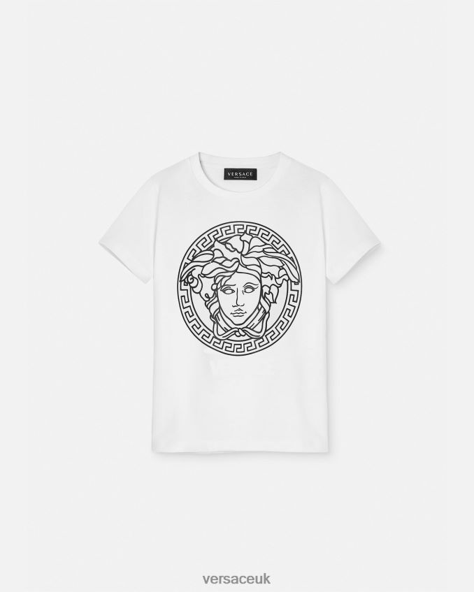 Children Versace Medusa T-Shirt 6D2D061966 Black & White Clothing
