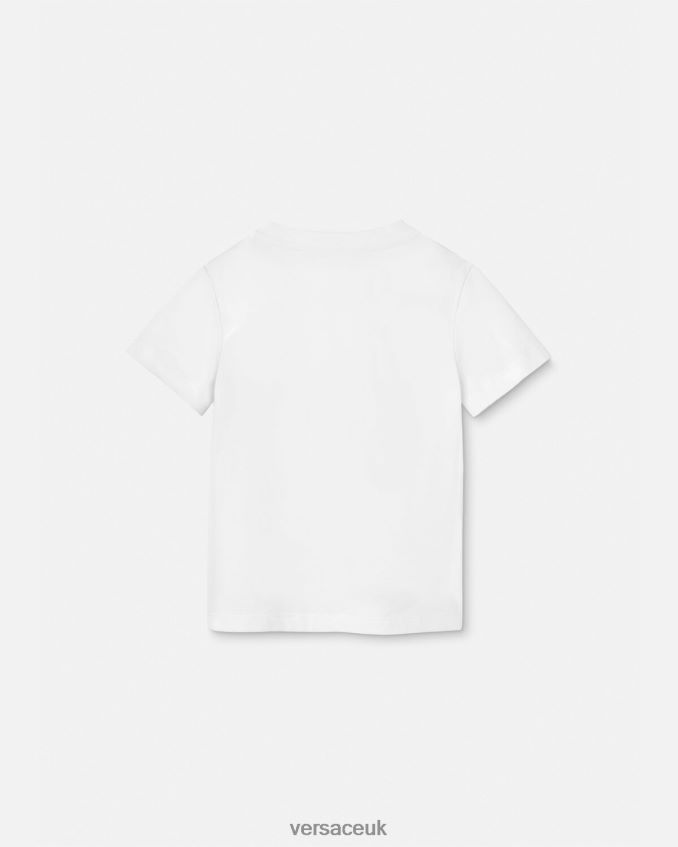 Children Versace \"Peace & Love\" Medusa T-Shirt 6D2D062002 White & Print Clothing