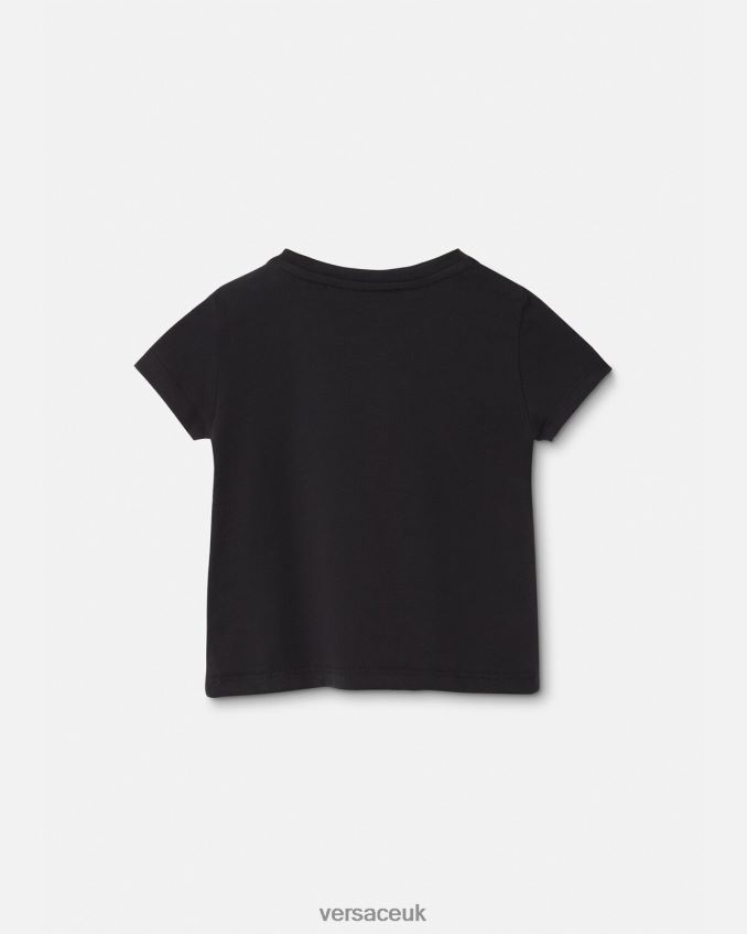 Children Versace \"Princess\" Logo Baby T-Shirt 6D2D061867 Black Clothing