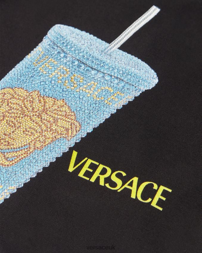 Children Versace Travel Mug Baby T-Shirt 6D2D061925 Black & Print Clothing