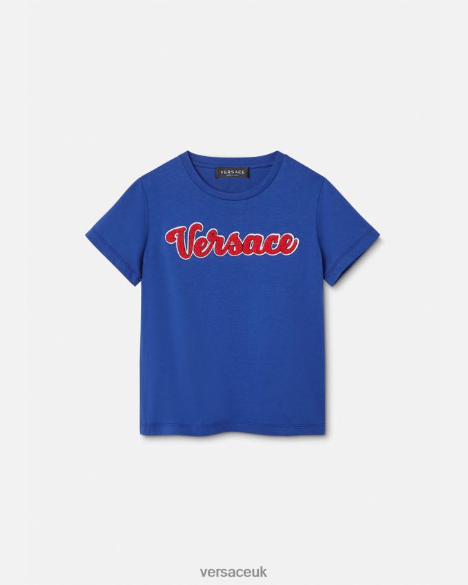 Children Versace Varsity Logo T-Shirt 6D2D062132 Bluette Clothing