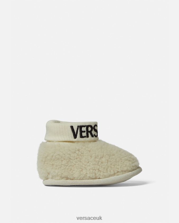 Children Versace Teddy Logo Baby Boots 6D2D061849 Beige Shoe