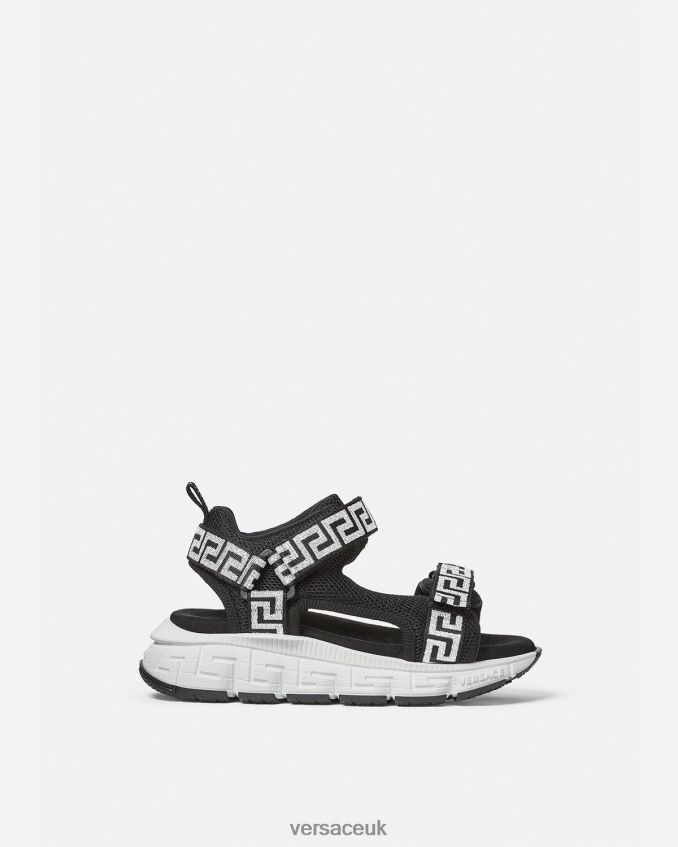 Children Versace Greca Sandals 6D2D062049 Black Shoe