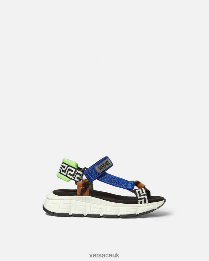 Children Versace Upcycle Trigreca Sandals 6D2D062055 Blue Shoe