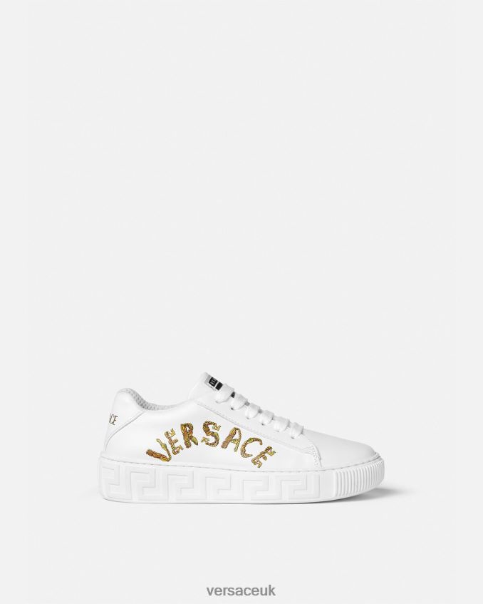 Children Versace Seashell Baroque Greca Sneakers 6D2D062027 Print Shoe