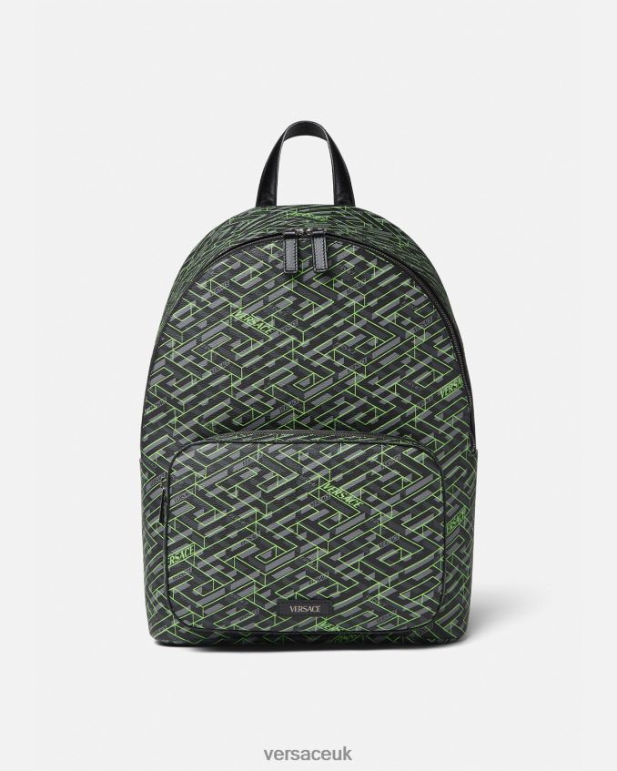 Men Versace La Greca Signature Backpack 6D2D061488 Print Bags