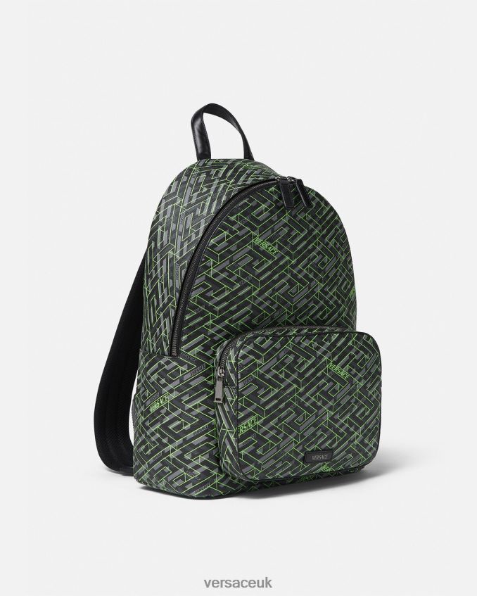 Men Versace La Greca Signature Backpack 6D2D061488 Print Bags