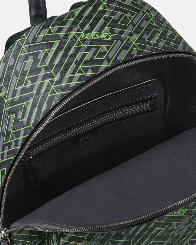 Men Versace La Greca Signature Backpack 6D2D061488 Print Bags