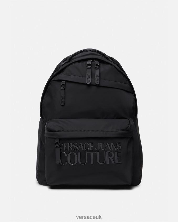 Men Versace Logo Couture Backpack 6D2D062490 Black Accessories