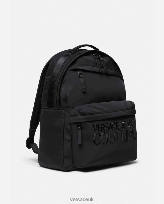 Men Versace Logo Couture Backpack 6D2D062490 Black Accessories