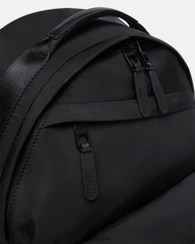 Men Versace Logo Couture Backpack 6D2D062490 Black Accessories