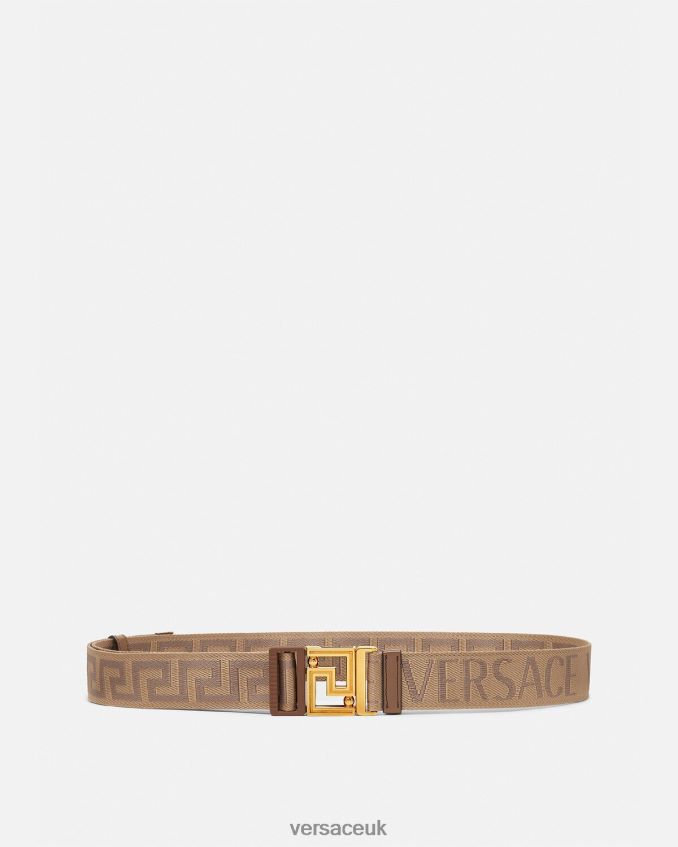 Men Versace Allover Reversible Belt 6D2D061612 Brown Accessories