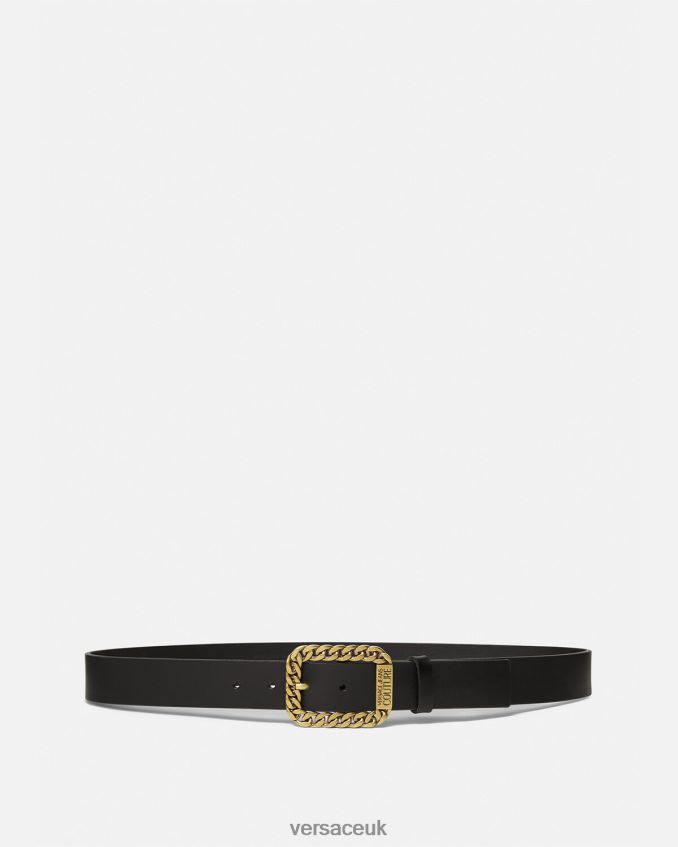Men Versace Chain Belt 6D2D062502 Black Accessories
