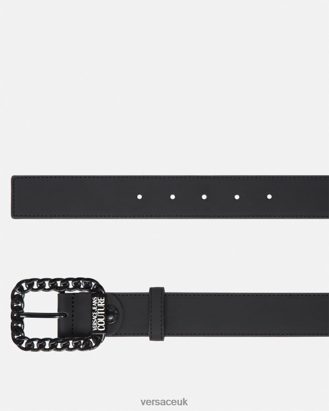 Men Versace Chain Tonal Belt 6D2D062501 Black Accessories