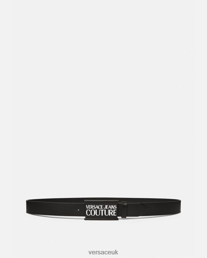 Men Versace Logo Belt 6D2D062510 Black Accessories
