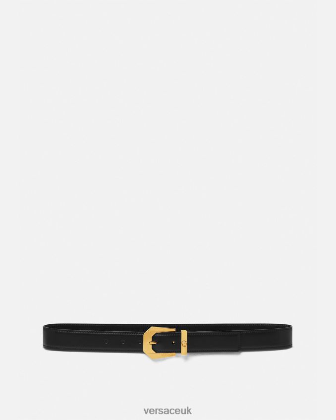 Men Versace Medusa Leather Belt 6D2D061616 Black Accessories