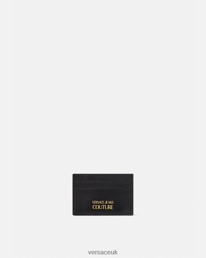 Men Versace Logo Card Holder 6D2D062475 Black Accessories