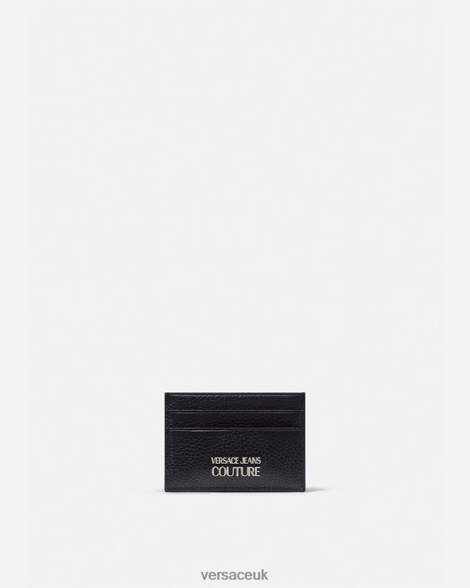 Men Versace Logo Card Holder 6D2D062488 Black Accessories