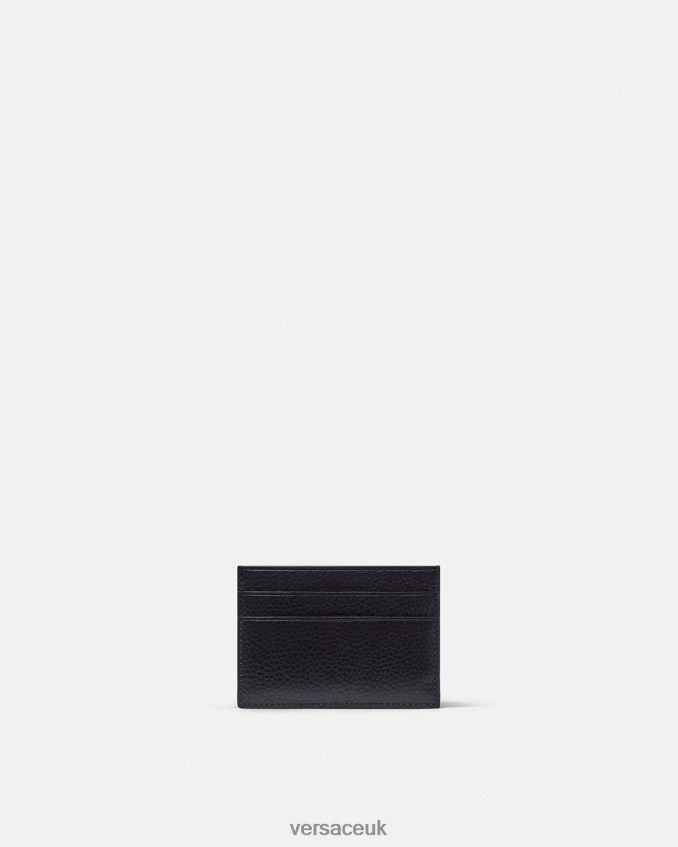 Men Versace Logo Card Holder 6D2D062488 Black Accessories