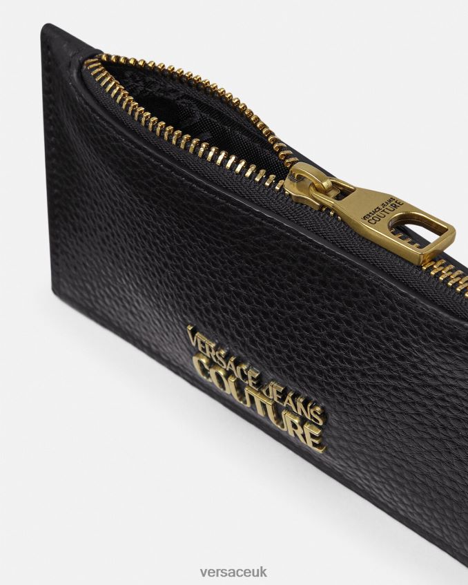 Men Versace Logo Card Holder 6D2D062489 Black Accessories