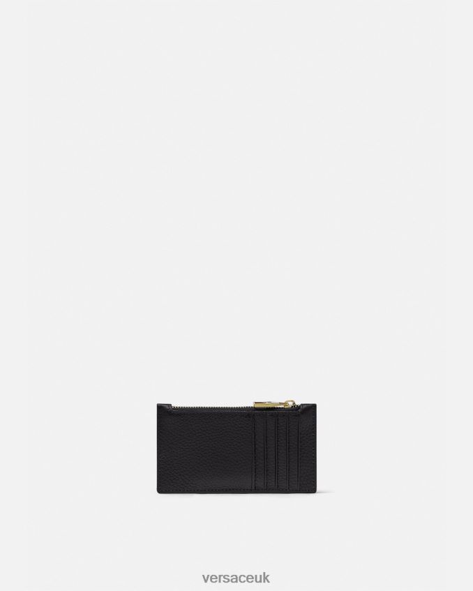 Men Versace Logo Card Holder 6D2D062489 Black Accessories