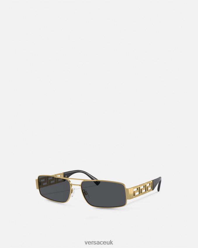 Men Versace Greca Sunglasses 6D2D061676 Black & Gold Accessories
