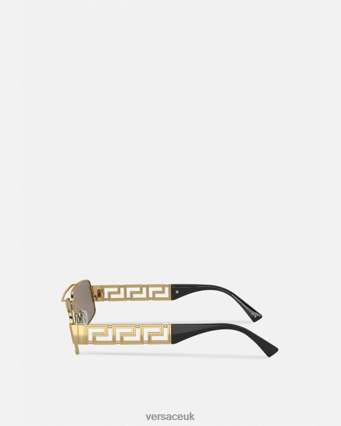 Men Versace Greca Sunglasses 6D2D061676 Black & Gold Accessories