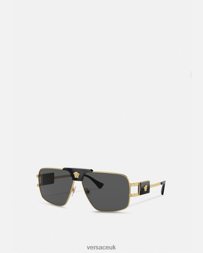 Men Versace Special Project Aviator Sunglasses 6D2D061672 Black Accessories
