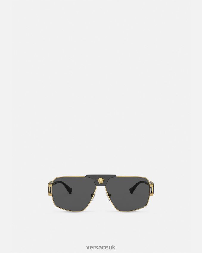 Men Versace Special Project Aviator Sunglasses 6D2D061672 Black Accessories