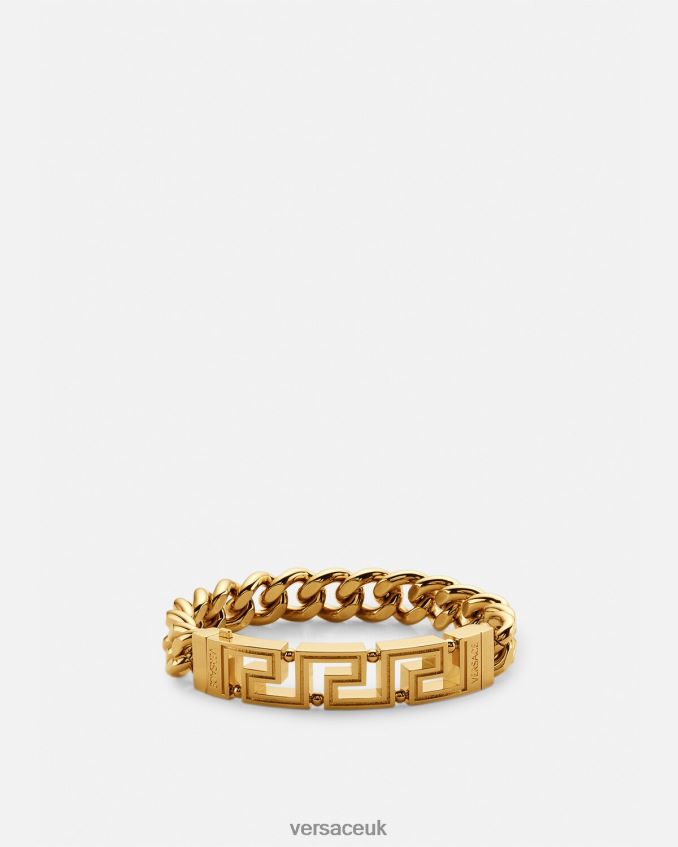 Men Versace Greca Chain Bracelet 6D2D061685 Gold Accessories