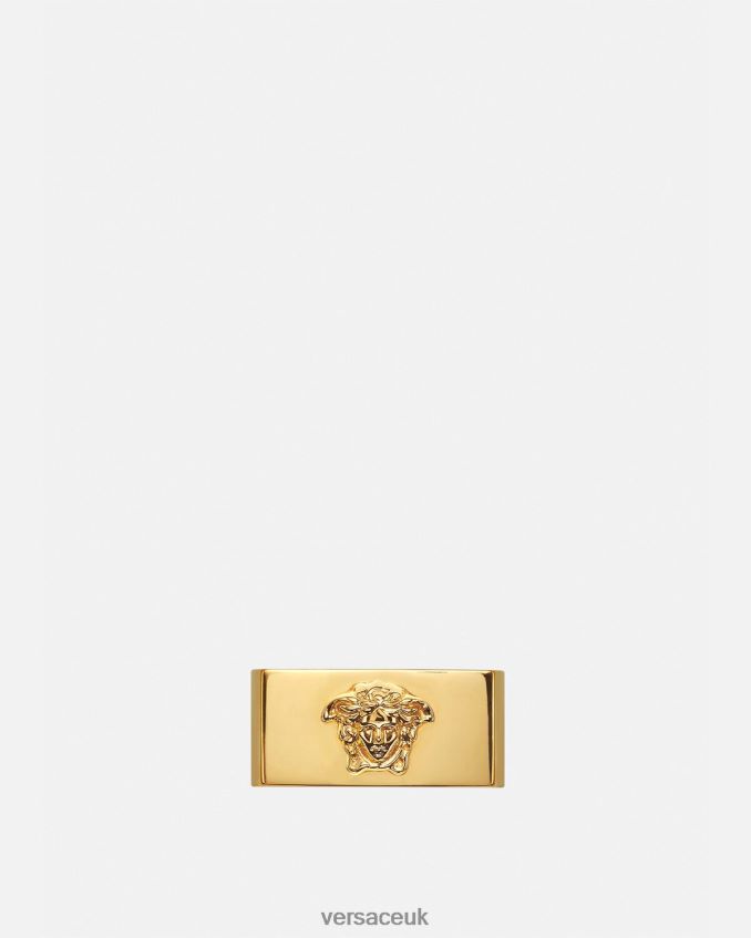 Men Versace Medusa Logo Ring 6D2D061694 Gold Accessories