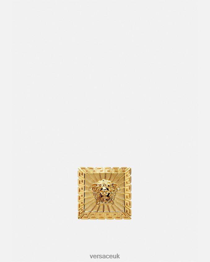 Men Versace Medusa Square Ring 6D2D061691 Gold Accessories