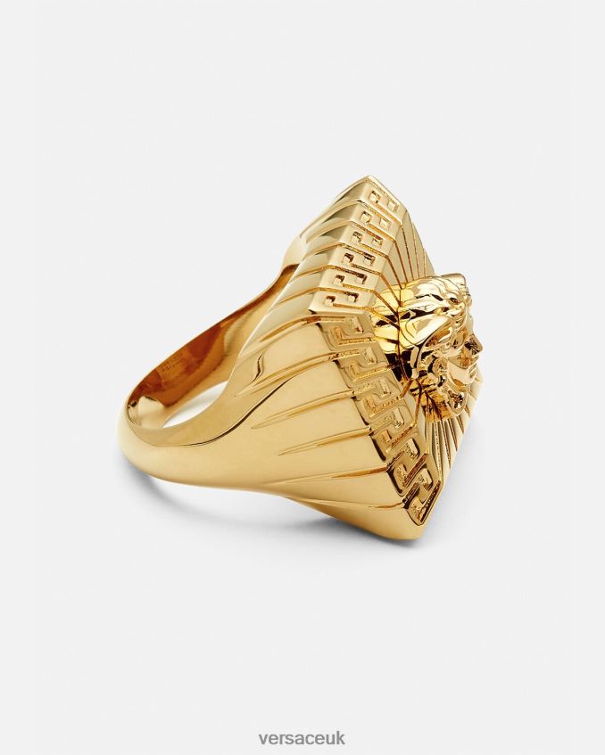 Men Versace Medusa Square Ring 6D2D061691 Gold Accessories