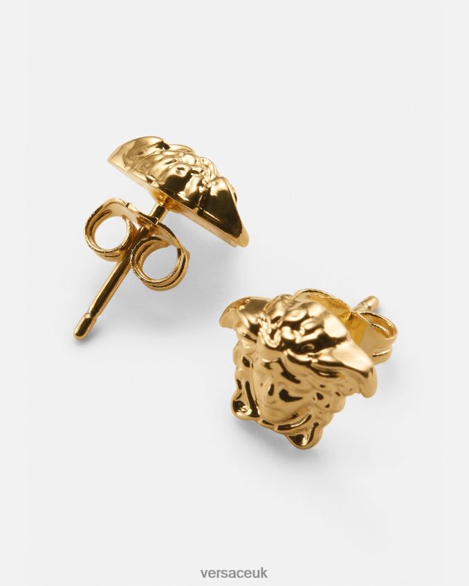 Men Versace Medusa Stud Earrings 6D2D061689 Warm Gold Accessories