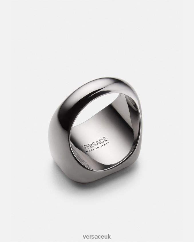 Men Versace Varsity Logo Ring 6D2D061698 Metallic & Red Accessories