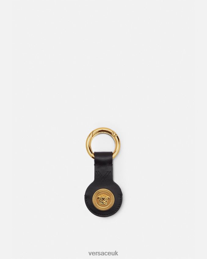 Men Versace Medusa AirTag Key Chain 6D2D061664 Black Accessories