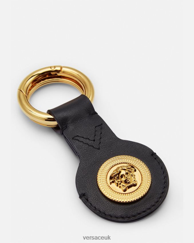 Men Versace Medusa AirTag Key Chain 6D2D061664 Black Accessories